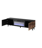 RANDOM RTV-K TV STAND WITH FIREPLACE 180 CM, WOTAN OAK / BLACK order